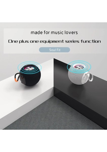 H52 Renkli Işıklı Su Geçirmez Bluetooth Hoparlör (Yurt Dışından)