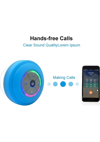 LED Işıklı Bts-09 Fm Mini Su Geçirmez Bluetooth Hoparlör (Yurt Dışından)