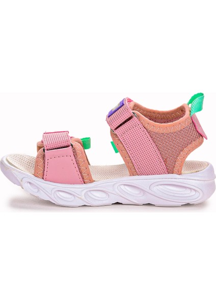 Kiko Kids 100 Işıklı Günlük Kız/erkek Çocuk Cırtlı Sandalet Ayakkabı