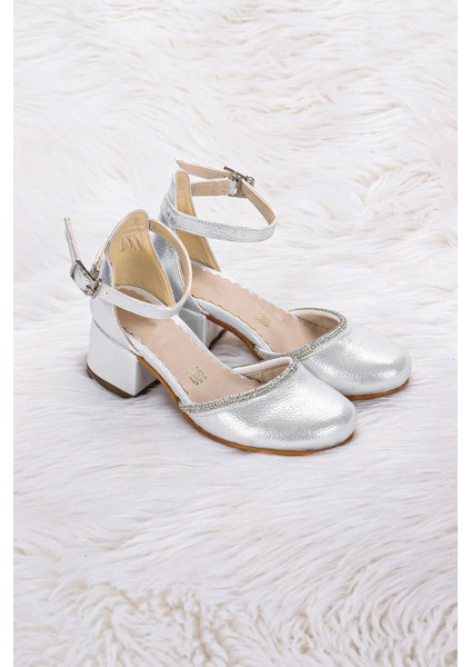 771 Vakko Taşlı Kız Çocuk 5 cm Topuklu Sandalet Ayakkabı modelleri