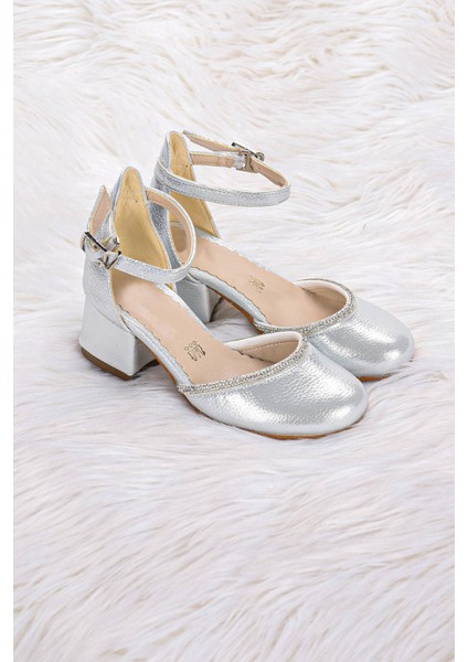 771 Vakko Taşlı Kız Çocuk 5 cm Topuklu Sandalet Ayakkabı modelleri