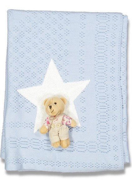 Tafyy Baby 94817 Bebek Yıldızlı Ayıcıklı Triko Battaniye