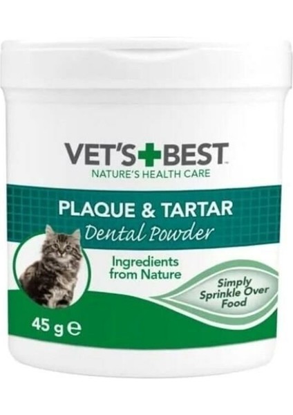 Vets Best Kediler Için Plak ve Tartar Ağız Bakım Tozu 45 G