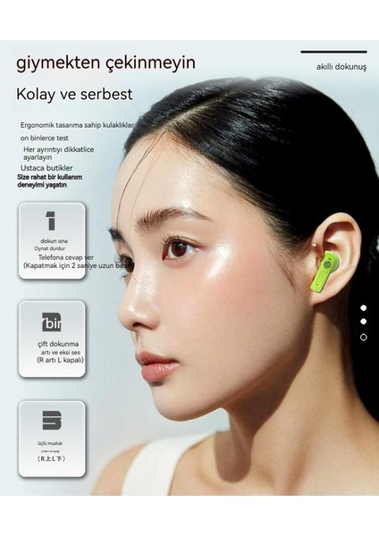 Şeffaf Dijital Ekran Bluetooth Kulaklık 5.3 (Yurt Dışından)