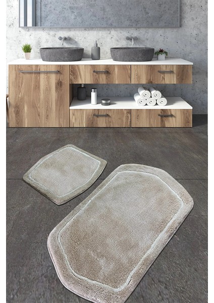 Genom Taş 2 Parça Banyo Paspas Seti (50X60 + 60X100)