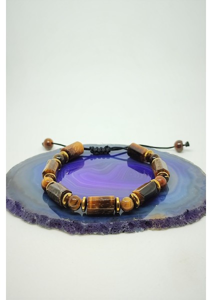 Silindir Kaplangözü Doğaltaş Bileklik