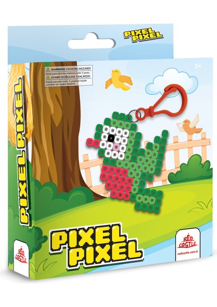 Pixel Pixel Boncuk Etkinlik Seti-Kuş Anahtarlık BBU14-04