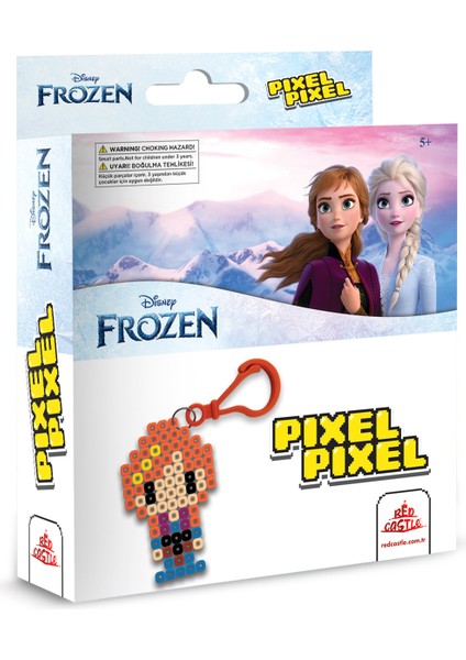 Pixel Pixel Boncuk Etkinlik Seti-Disney Frozen Anna Anahtarlık BB14-02