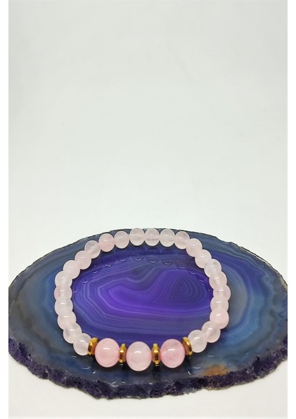 Pembe Kuvars Doğaltaş Bileklik fiyatları