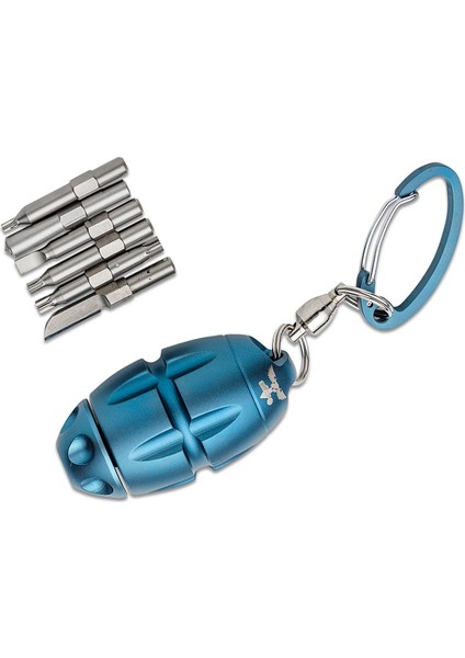 Eggie Keychain - Blue Titanium