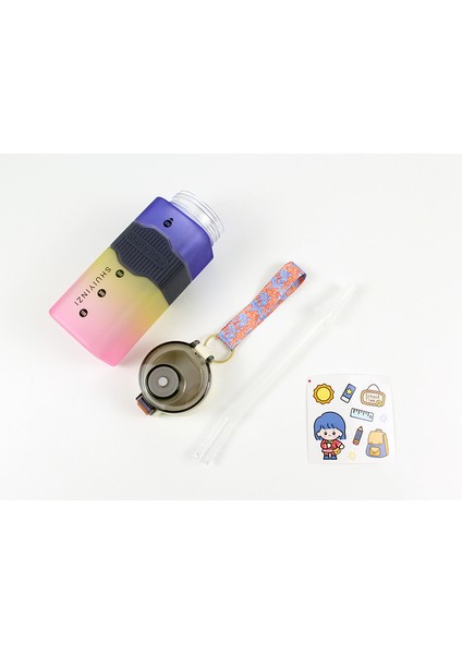 900ML Gradyan Renkli Kare Kullanışlı Su Isıtıcısı (Yurt Dışından) indirimleri