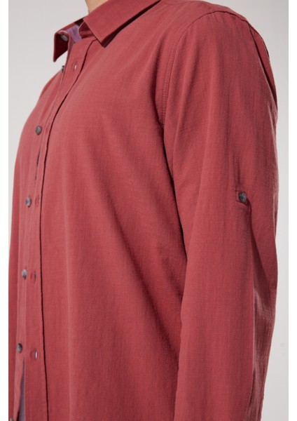 Regular Fit Normal Kesim %100 Pamuk Pembe Uzun Kollu Gömlek fırsatları