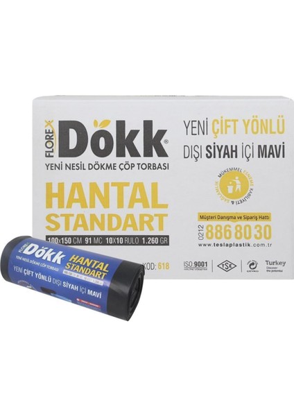 Dökk Standart Hantal Boy Çöp Poşeti 100 Adet