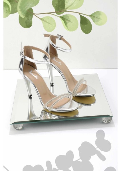 Lame Ayna Kadın Abiye Ayakkabı K01726110139