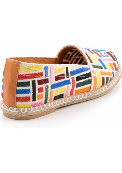 Bej Çok Renkli Hasır Hakiki Deri Kadın Espadril K01534070628 fırsatları