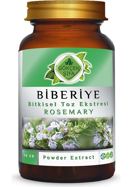 Biberiye Toz Ekstresi (Rosmarinus Officinalis) 50 gr. Cam Kavanoz