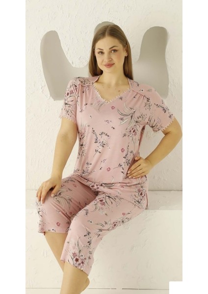 Pembe Bermuda Bayan Pijama Takımı 2704BB10