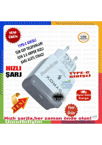 PD18T 18W Type-C Pd Hızlı Şarj Cıhazı Şarj Aletı Beyaz