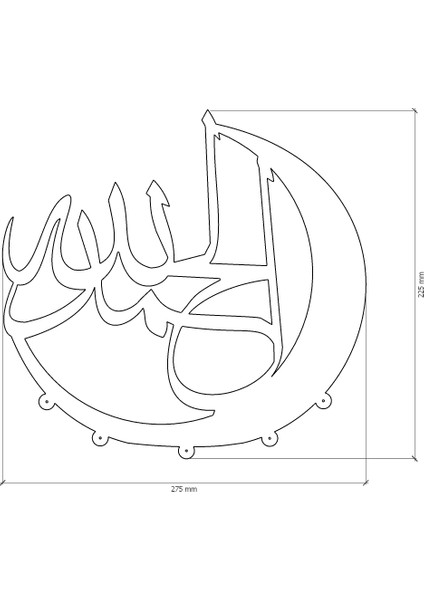 Allahu Ekber Altın Anahtarlık Kufic Allahu Ekber Duvar Dekoru Allahu Ekber A1-2 indirimleri
