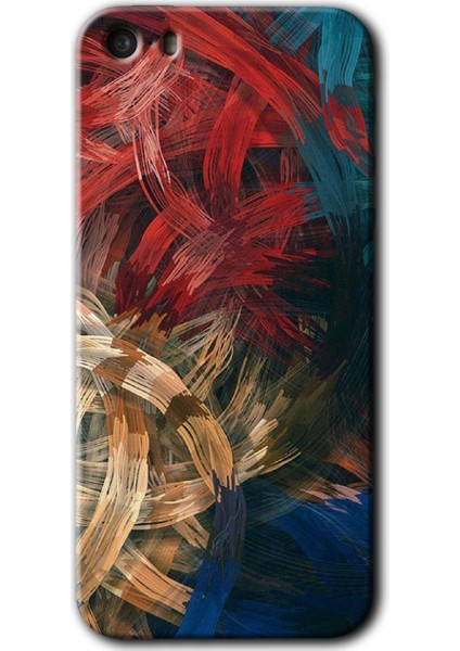 Apple iPhone 5s Kılıf Hd Desen Baskılı Arka Kapak - Karma Boyalar
