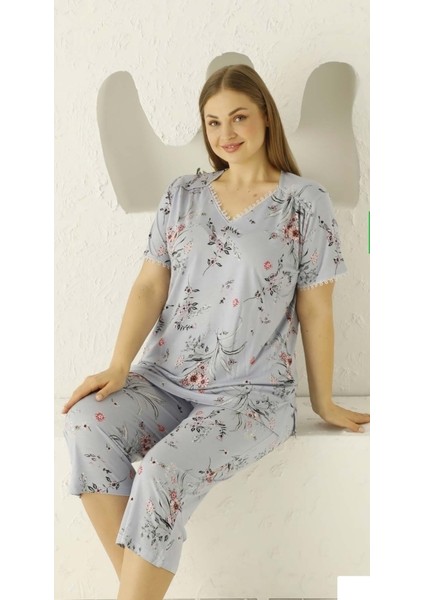 Mavi Battal Bermuda Bayan Pijama Takımı 2704BB10