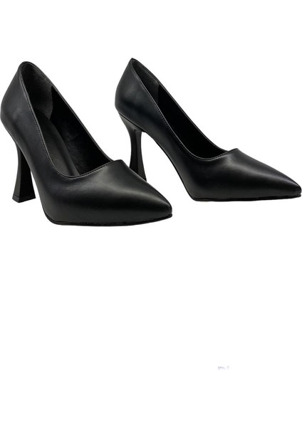 9532 Siyah Stiletto Bayan Ayakkabı modelleri