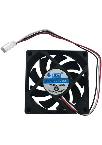 8 cm 12 Volt Fan 12 Volt 8 cm 3 Pinli 20 cm Kablo Uzunluğu 80X80X25MM Fan