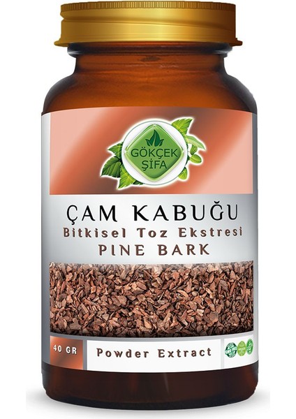 Çam Kabuğu Toz Ekstresi (Pinus Pinaster Aiton) 40 gr. Cam Kavanoz