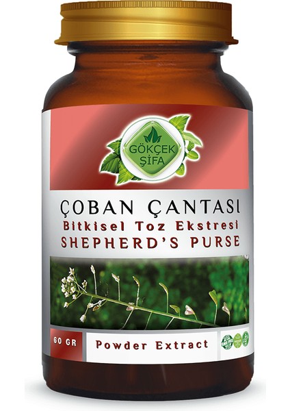 Çoban Çantası Toz Ekstresi (Capsella bursa-pastoris) 60 gr. Cam Kavanoz