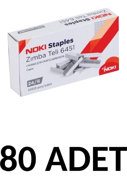 80 Adet Zımba Teli No:24/6 Cu 1000'li