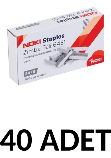 40 Adet Zımba Teli No:24/6 Cu 1000'li