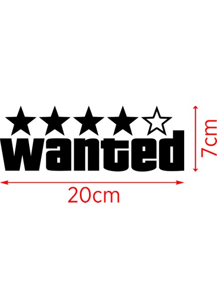 20 x 7 cm Wanted Oto Sticker Araba Cam Sticker fiyatları