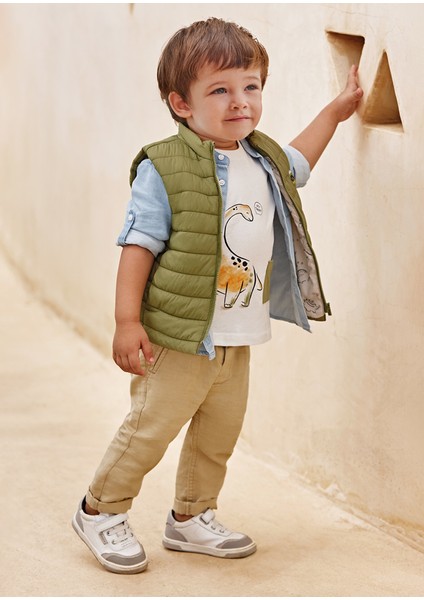 Erkek Bebek Keten Pantolon Bej 1524