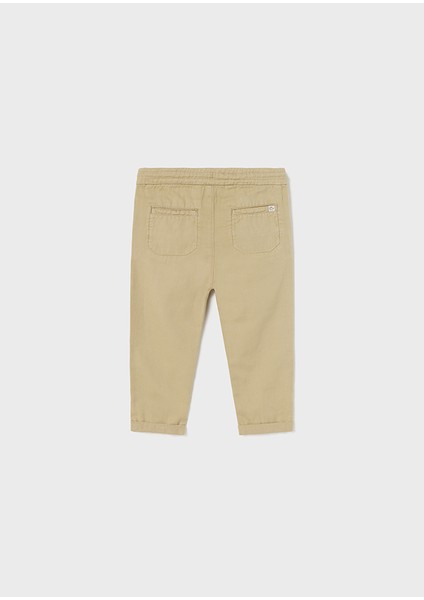 Erkek Bebek Keten Pantolon Bej 1524