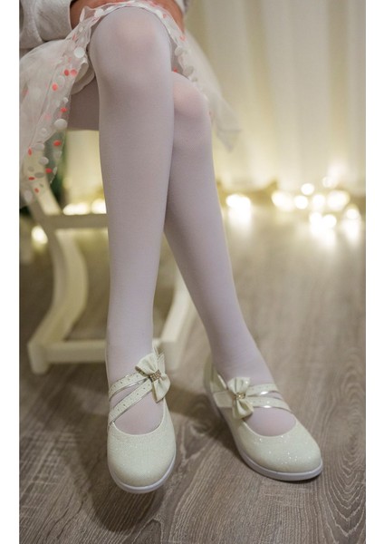 Topuklu Sedef Simli Kız Çocuk Ayakkabı modelleri