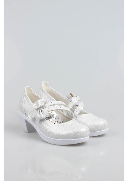 Topuklu Sedef Simli Kız Çocuk Ayakkabı fırsatları