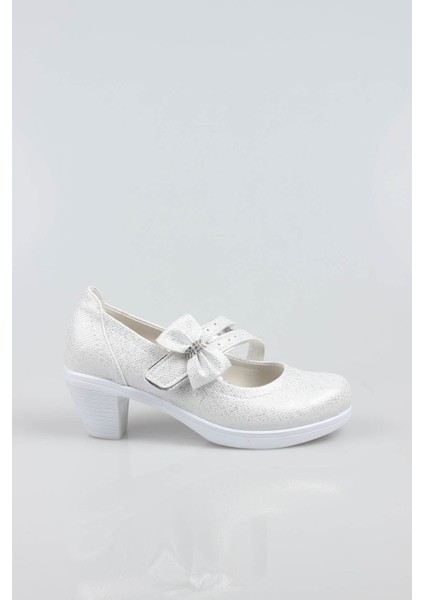 Topuklu Sedef Simli Kız Çocuk Ayakkabı indirimleri