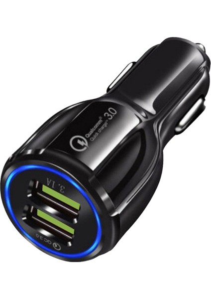 USB Araç Adaptörü Şarj Cihazı - Siyah (Yurt Dışından)