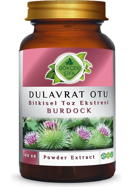 Dulavrat Otu Toz Ekstresi (Arctium Lappa)100 gr. Cam Kavanoz