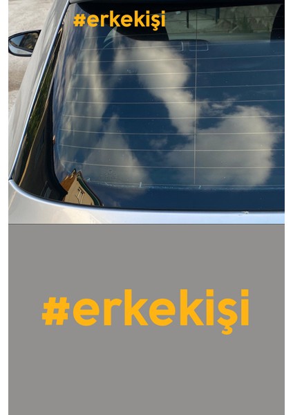 20 x 4,5 cm Erkek Işi Oto Cam Sticker Erkekişi Araba Sticker