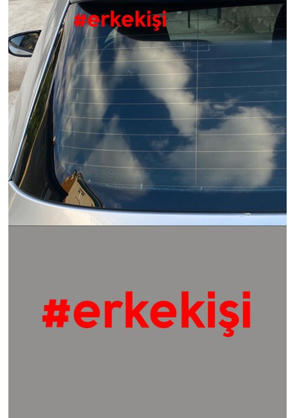 20 x 4,5 cm Erkek Işi Oto Cam Sticker Erkekişi Araba Sticker