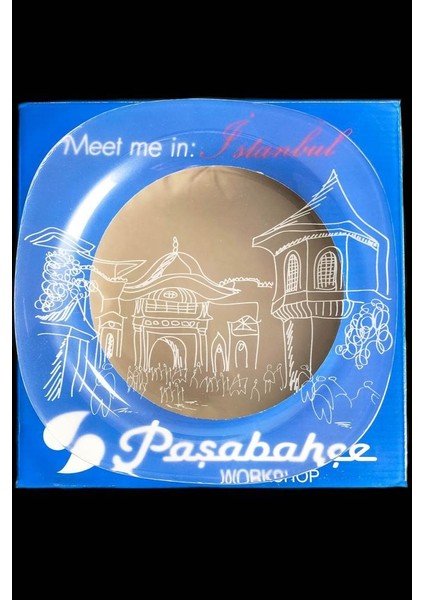 6lı Cam Kare Pasta Servis Tabağı 10468 Meet Me In Istanbul Kule Dibi