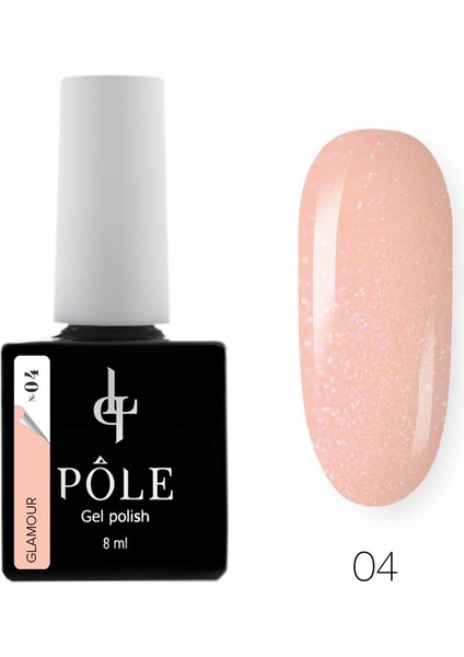 Color Base Coat Hazır Renkli Baz Işıltılı Glamour 04 - 8 Ml.