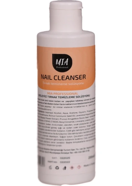 Mia Professional Cleanser 200ML Tırnak Temizleme Solüsyonu