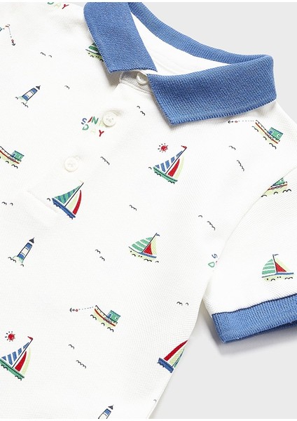 Erkek Bebek Kısa Kol Polo Yaka T-Shirt Lacivert 1106