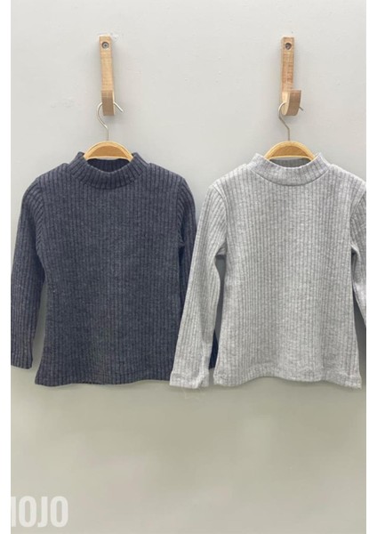 Mojo Kız Çocuk Yarım Balıkçı Triko Body 218282 Gri fiyatları