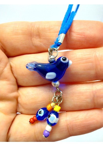 El Yapımı Cam Kuş Nazar Boncuklu Araba Dikiz Ayna Süsü fırsatları