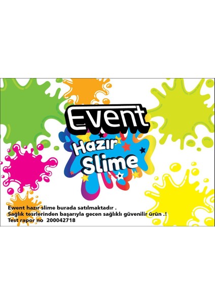 Slime Kaliteli Event 200 gr 5 Renk Test Raporlu (5 x 200 Gr)