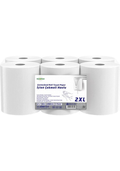 Içten Çekmeli Kağıt Havlu 2xl 175M 6'lı Paket