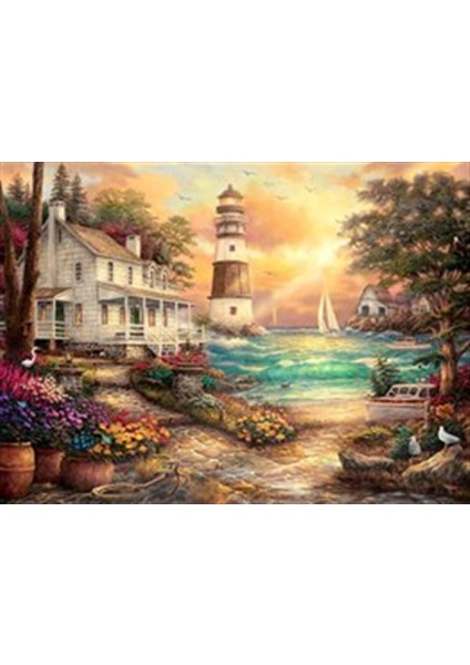 Fener Kenarındaki Eski Ev Elmas Mozaik Puzzle Tablo Diamond Türkiye 71 x 53 cm